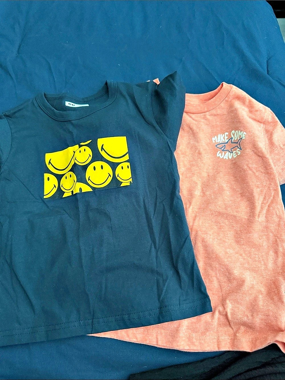 Kids Graphic Tees Set Blue & Orange Like New